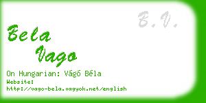 bela vago business card