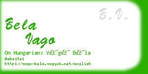 bela vago business card